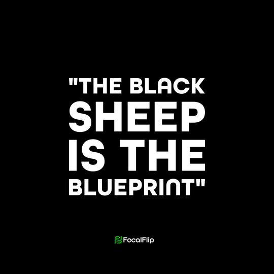 FocalFlip Hoodie - The Black Sheep is The Blueprint