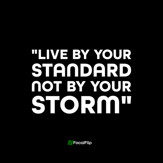 FocalFlip Hoodie - Live by Your Standard, Not by Your Storm